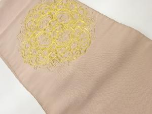 綴れ金駒刺繍華紋模様名古屋帯